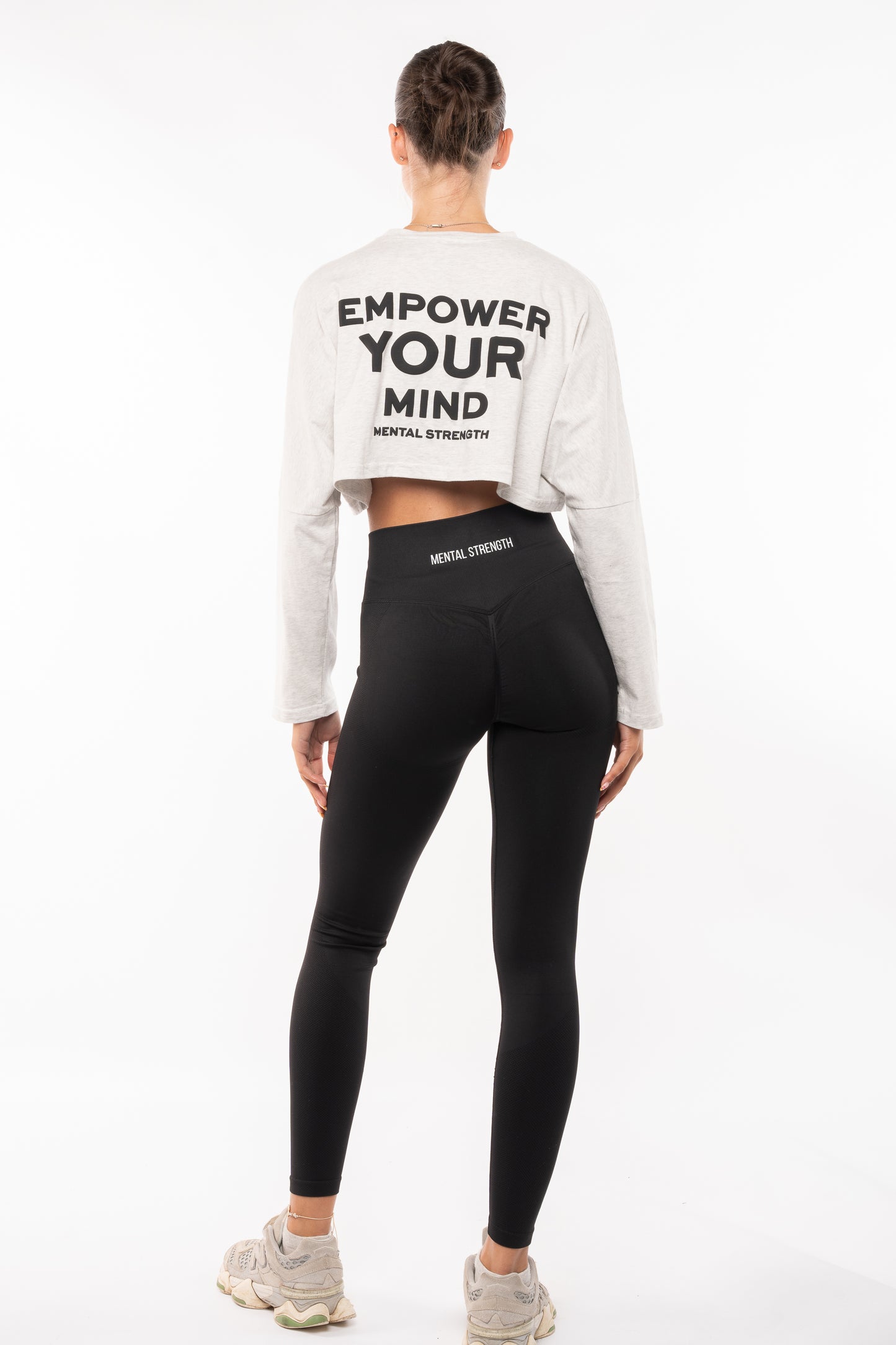 Long Sleeve Boxy 'Bravery' Crop T Shirt image 10