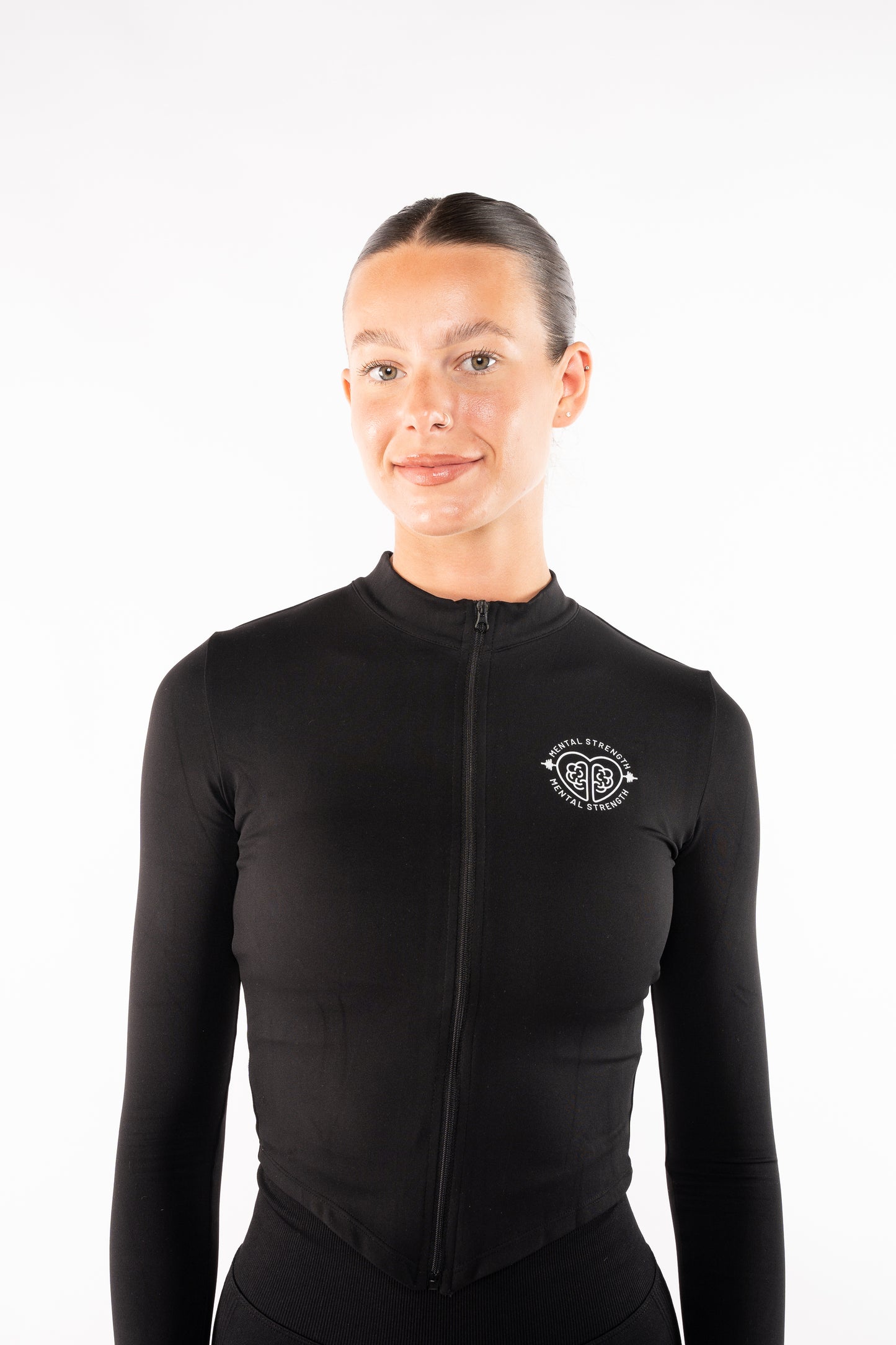 Zip Up 'Unbeatable' Yoga Top image 5