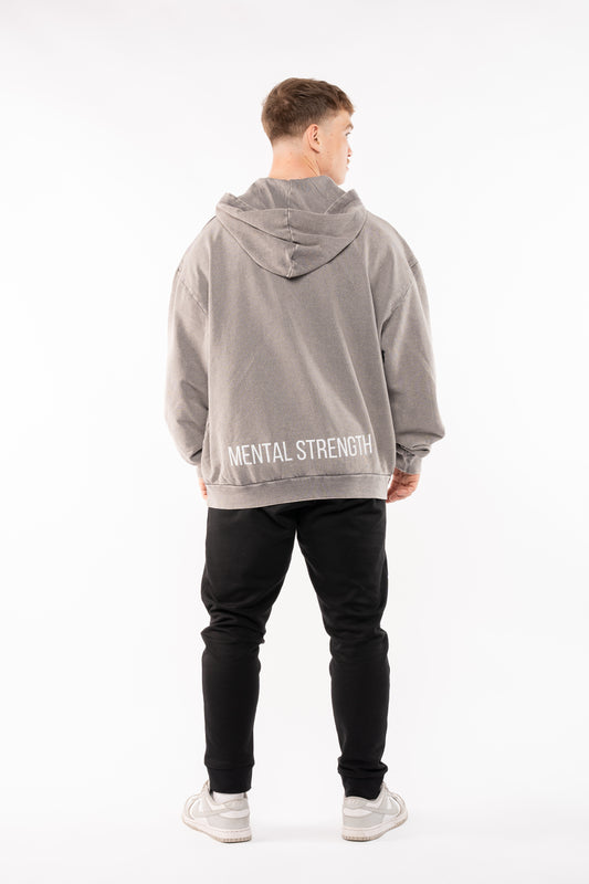 Acid Wash 'Heroic' Oversized Hoodie image 1