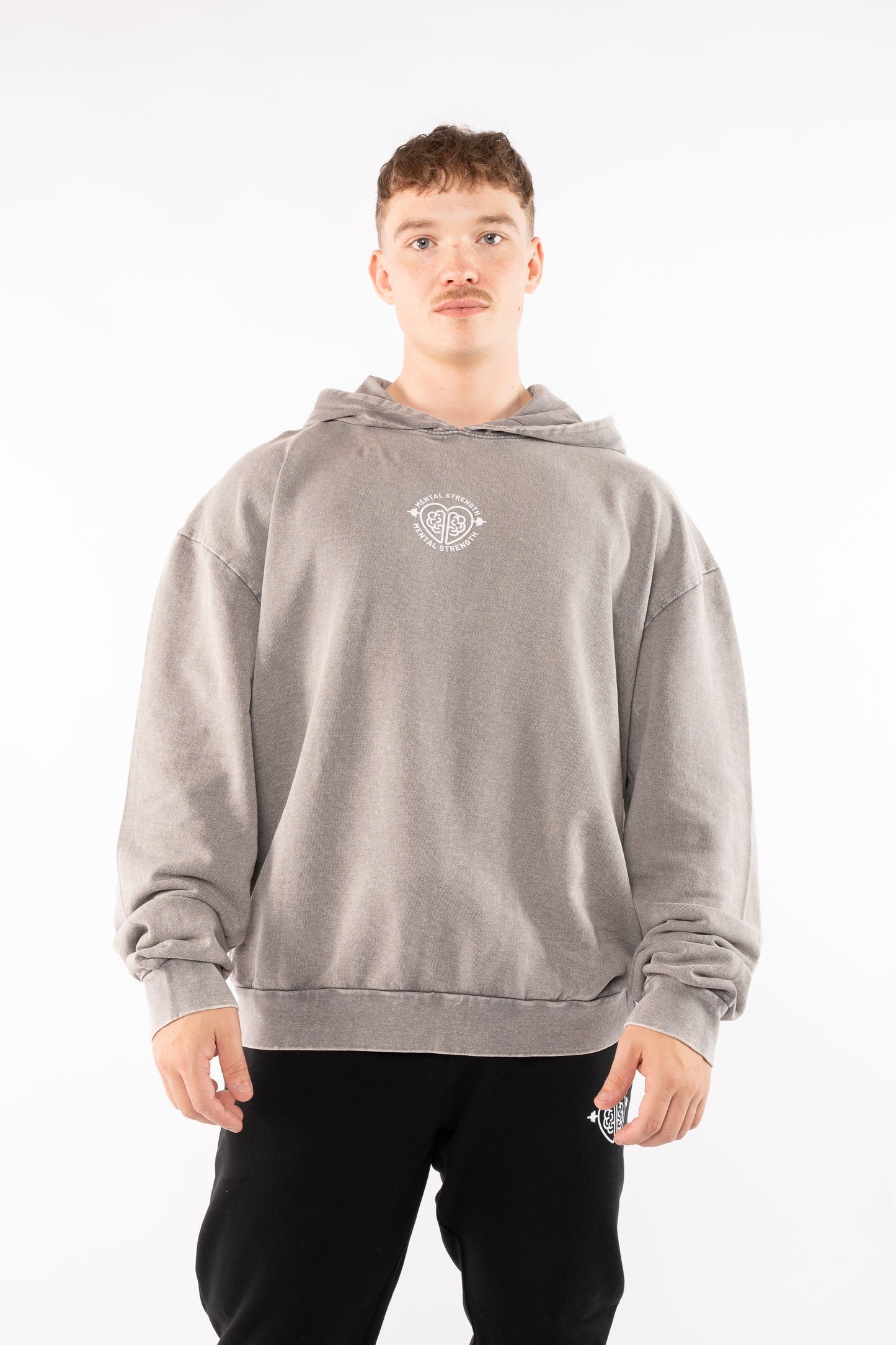 Acid Wash 'Heroic' Oversized Hoodie image 8