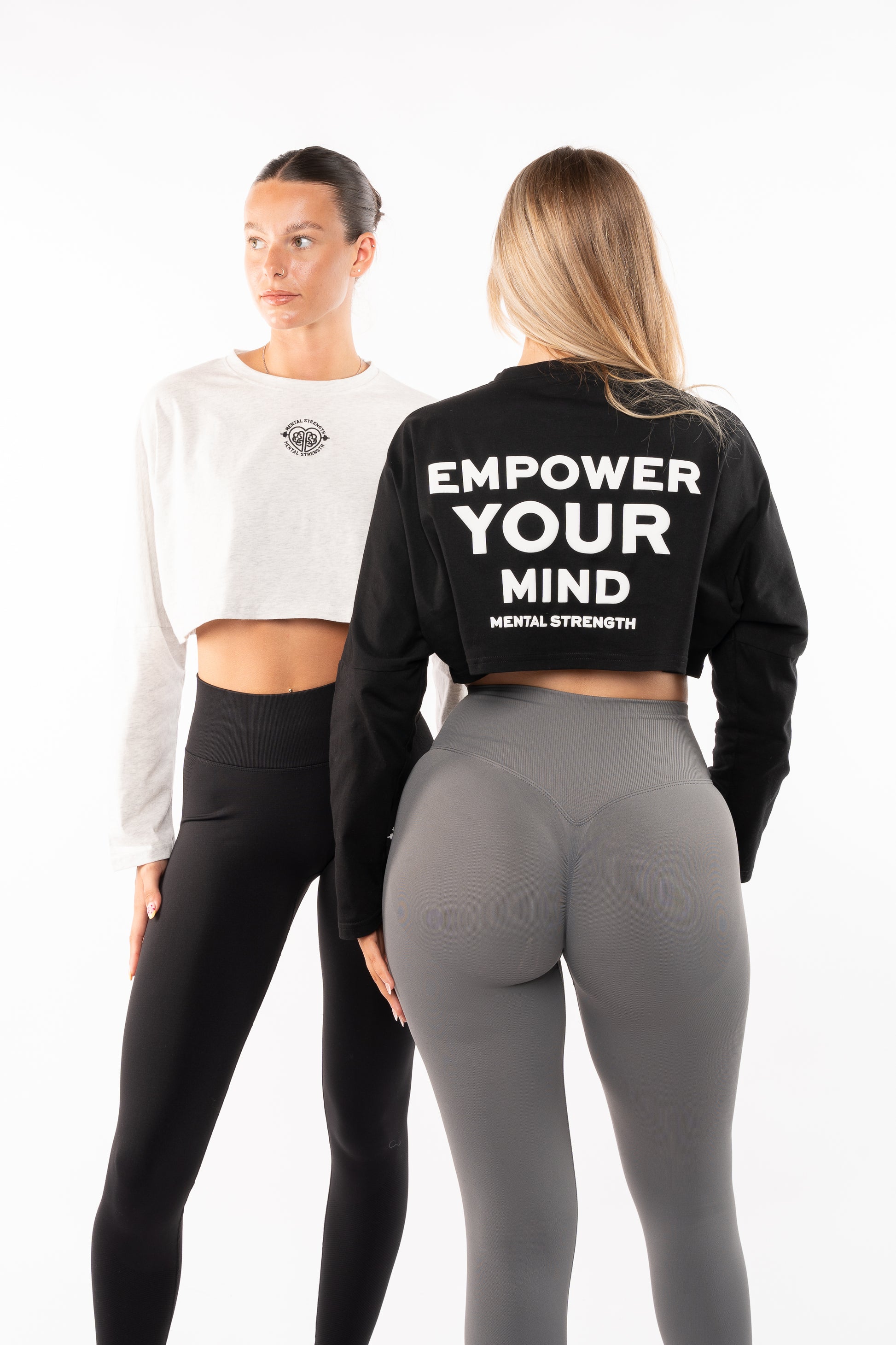 Long Sleeve Boxy 'Bravery' Crop T Shirt image 6